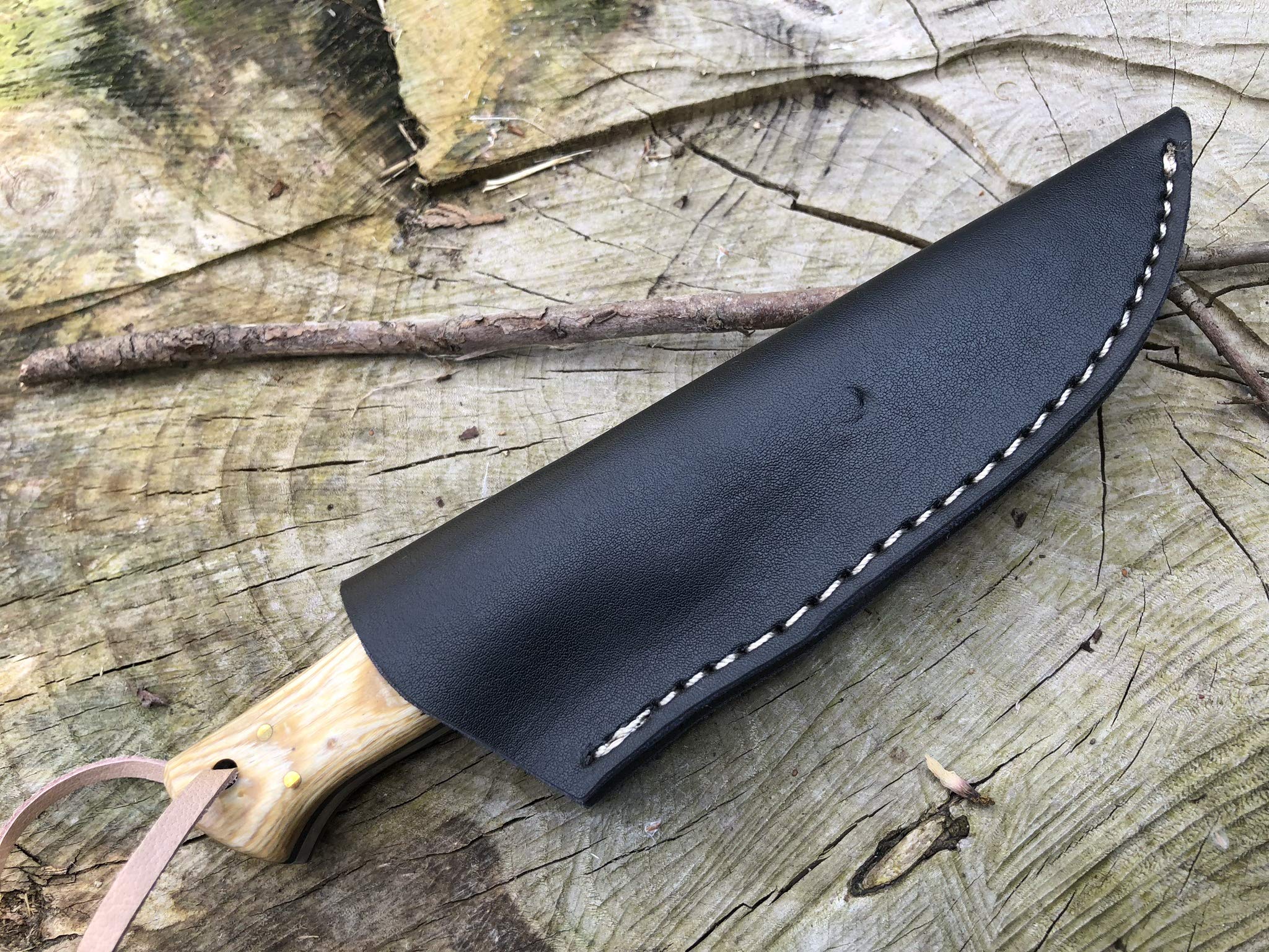 Perkin Coltello da Caccia Damasco con Fodero Sharp SK1200