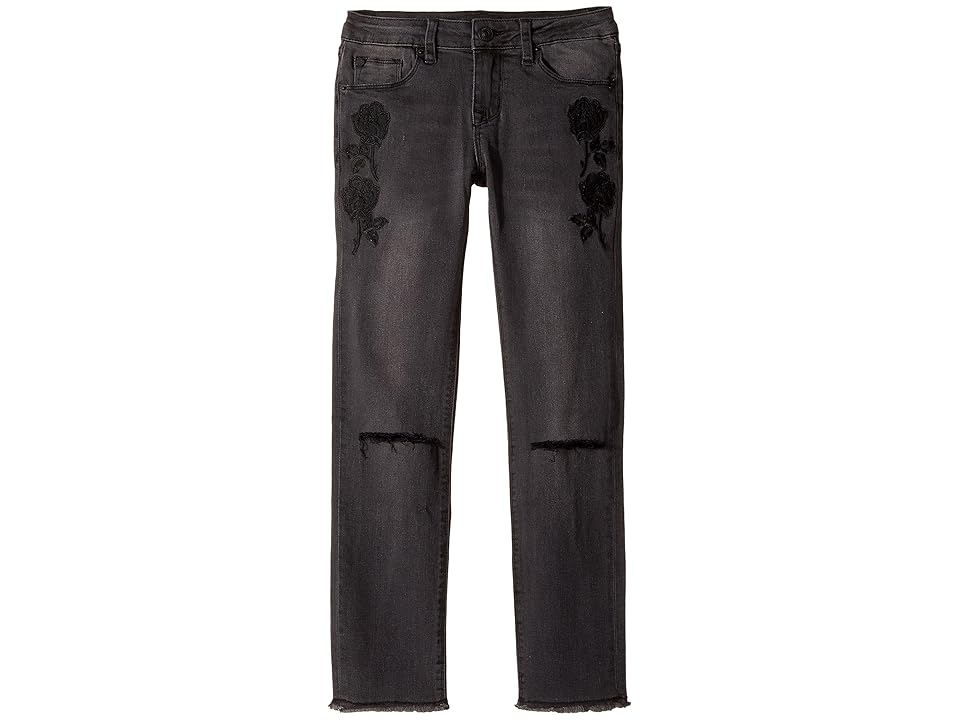 

Hudson Kids Iris Ankle Embroidered Flower Jeans in Black Ink (Big Kids) (Black Ink) Girl's Jeans