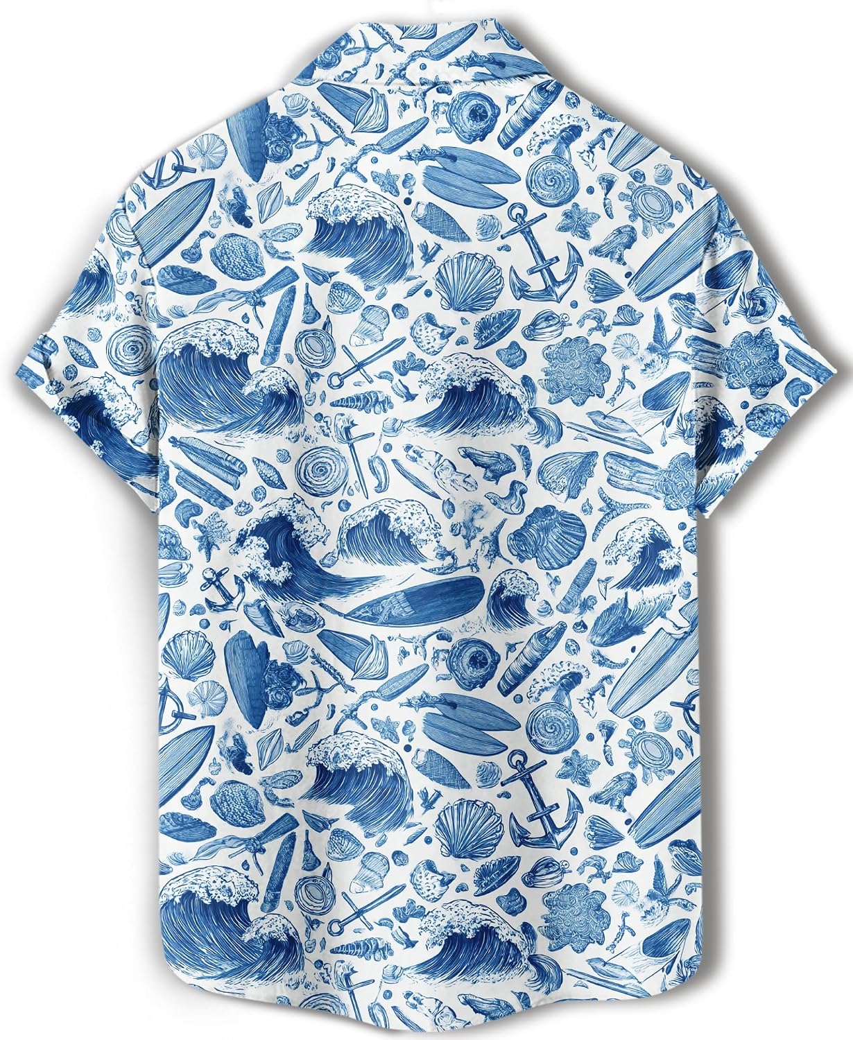 Men's Novelty Print Short Sleeve Shirt, Casual Button Down Summer Top, Funny Graphic Pattern Design