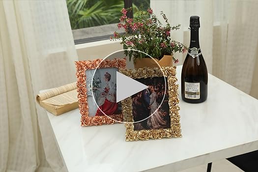 Amazon.com - MOMLKFDAY Vintage 3.5x5 Picture Frame - Rose Gold