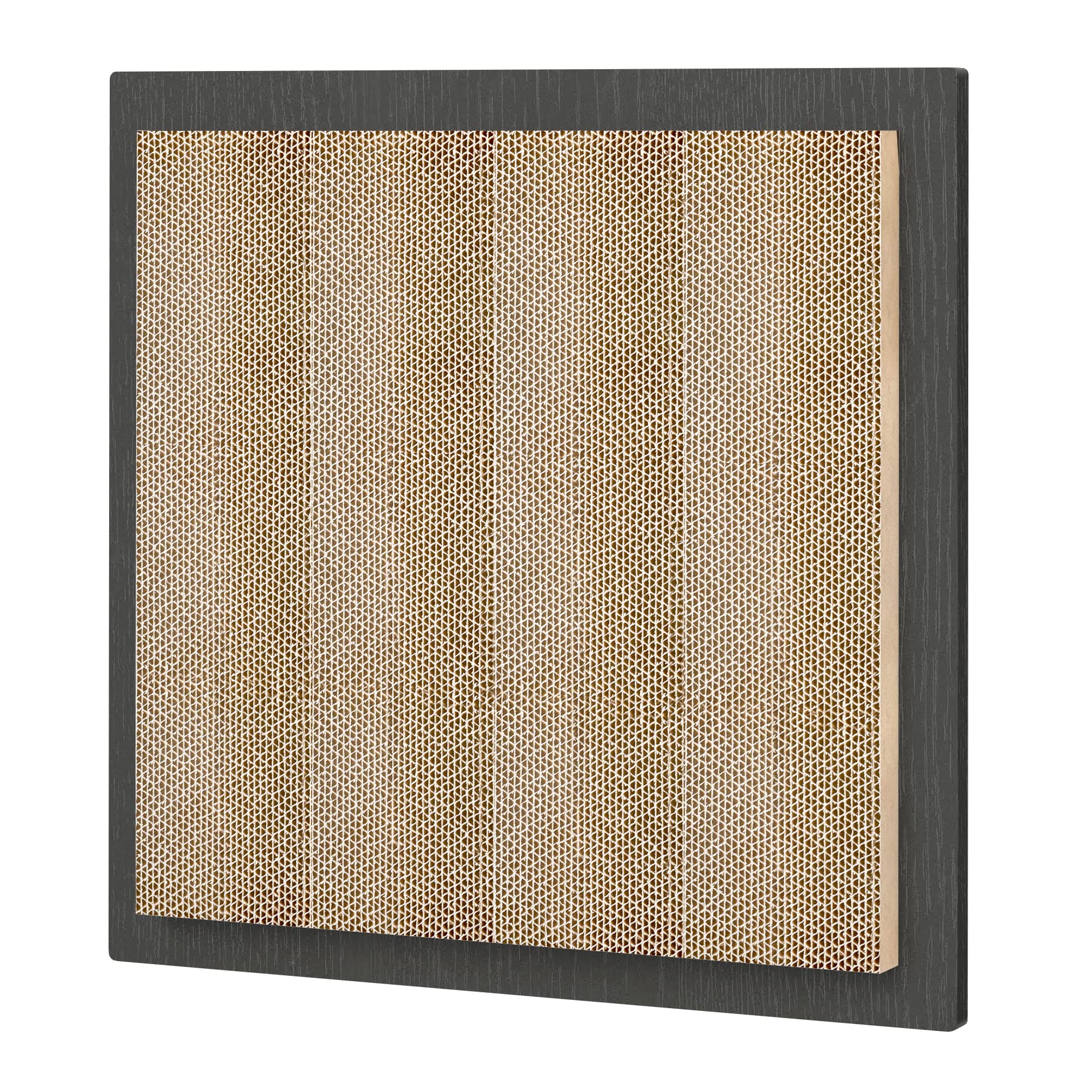 Way Basics Premium Square Wall Mount Eco-Friendly Scratch Pad Cat Scratcher (Charcoal Black)