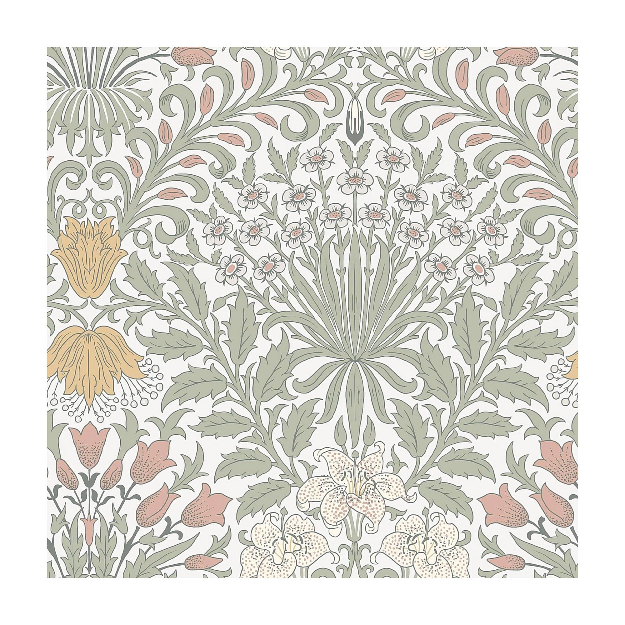 William Morris At Home  Garden Wallpaper Soft Sage