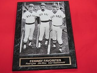 Fred Lynn Jim Rice Carl Yastrzemski Engraved Collector Plaque w/8x10 Rare Photo