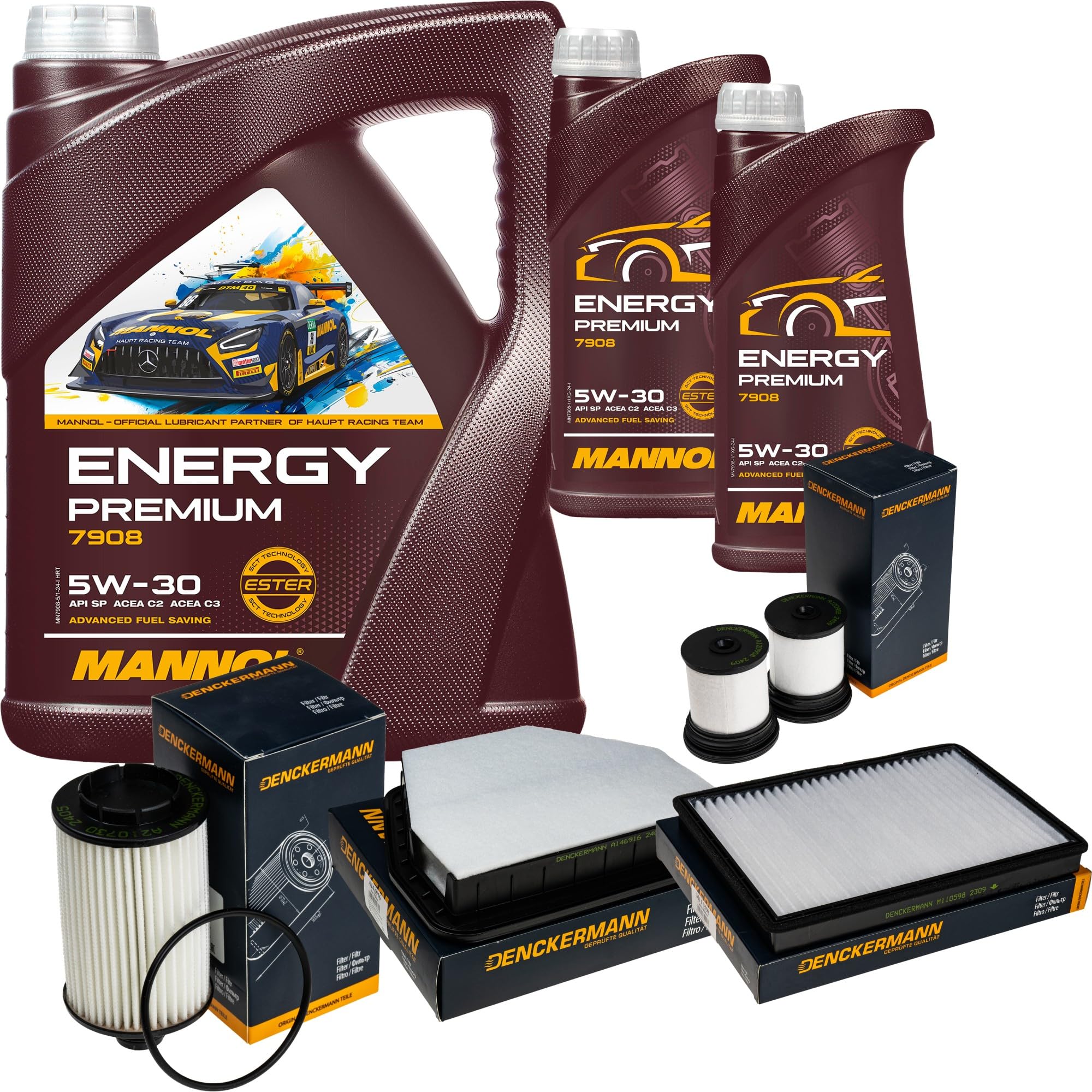 Paquete de inspección Kit de mantenimiento de filtros con Energy Premium 5W-30 7L, filtro de combustible, filtro de aceite, filtro de habitáculo, filtro de aire