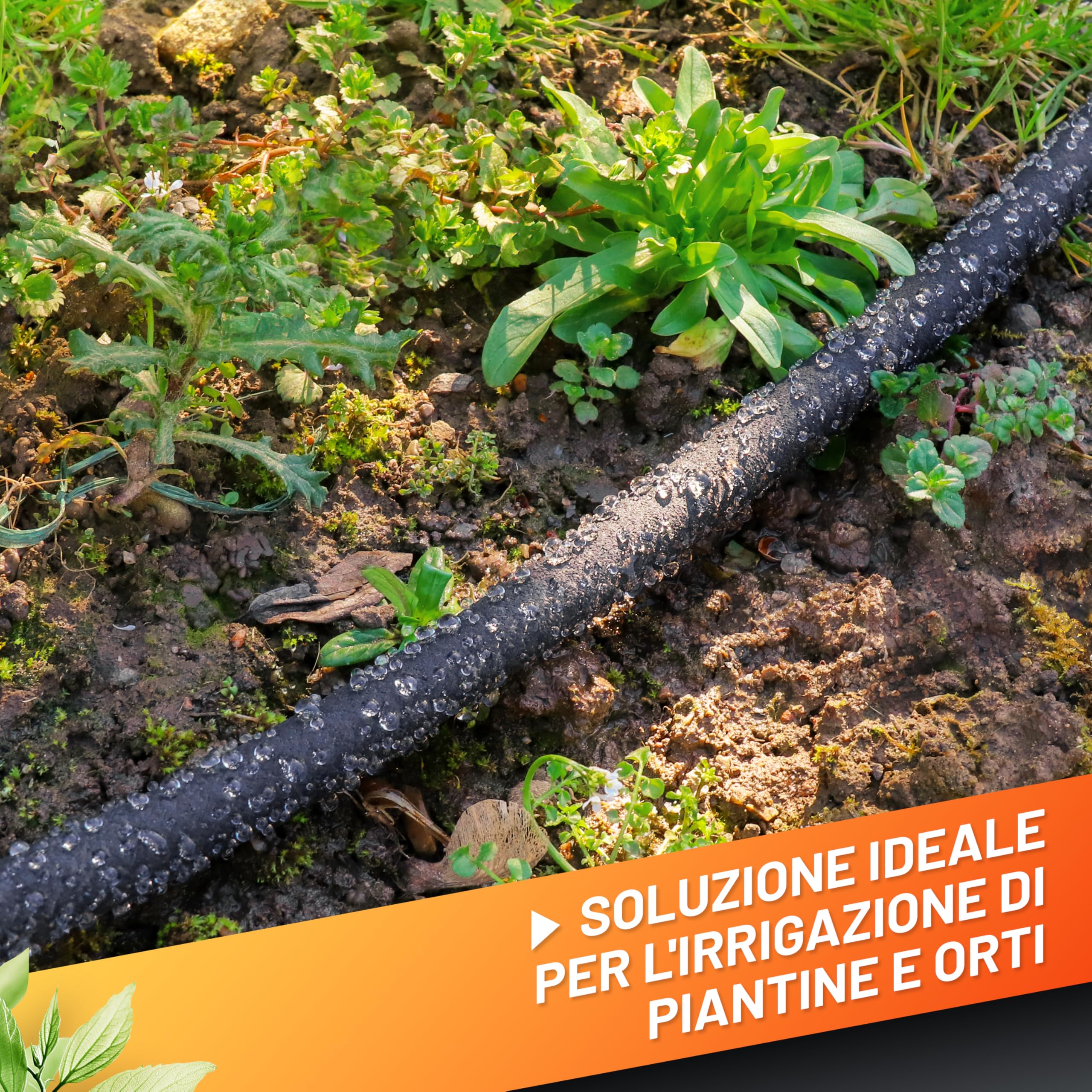 GRÜNTEK Tubo Poroso Gocciolante Irrigazione a goccia e interrata. Tubo forato gocciolante 15,4m. Per irrigazione capillare giardino Interrato e Esterno