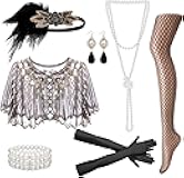 RIOSO 1920s Flapper Gatsby Accessories Set for Women Roaring 20s 20's Costume