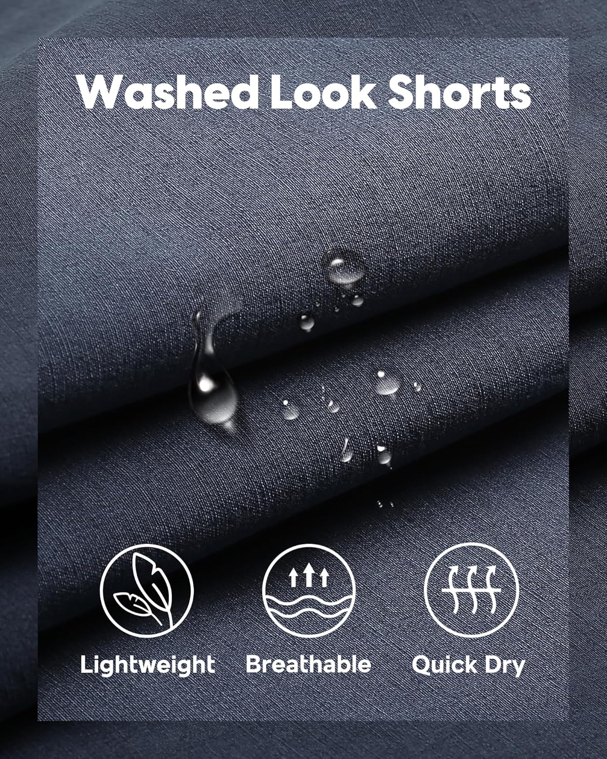 maamgic Men's 5 inch Inseam Shorts Pull-On Relaxed Fit Comfort Stretch Short Shorts with Pocket - Image 3