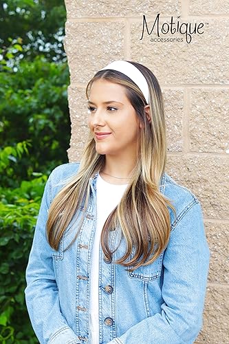 Miniatura 3 de Diadema de piel blanca de 2 pulgadas de ancho para mujeres y niñas, juego de 12