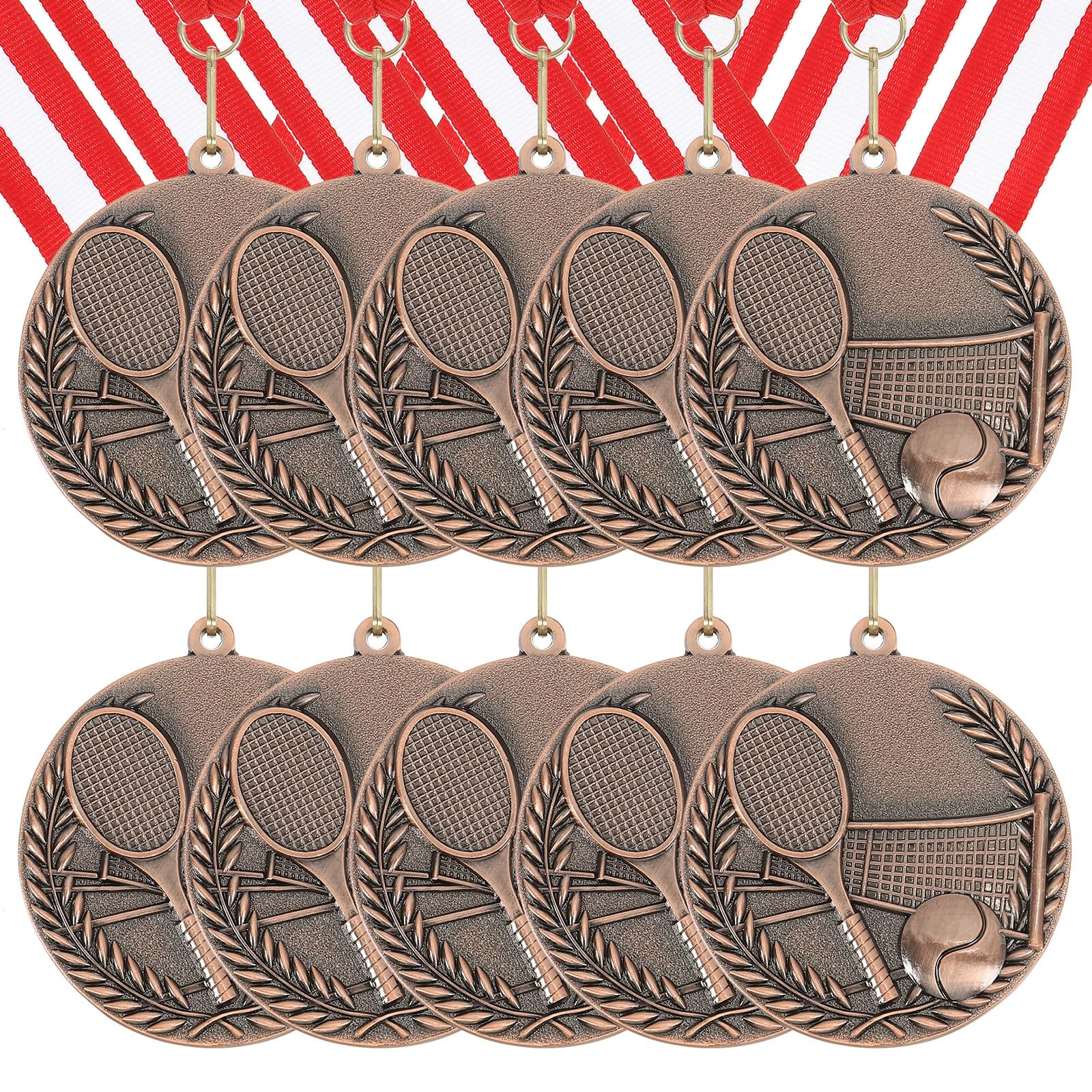 QUARKZMAN 10 Pezzi Medaglie Tennis 2.7 Pollici Medaglie Bronzo per Giochi