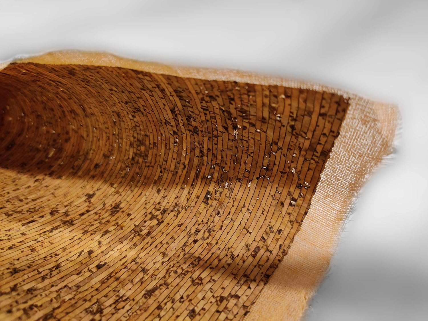 Cork Fabric Faux Leather Sheets for Sewing, Cork Vegan Leather for Earrings, Cork Material for Crafts, Hair Bow Fabric, Shoes, Bags & Purse Fabric (Stripes, 23'' x 35'')
