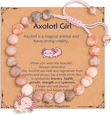 Axolotl/Horse Charm Bracelet Stuff Who Loved Horse/Axolotl Valentines Christmas Birthday Jewelry Gifts for Girls Kids Daughter