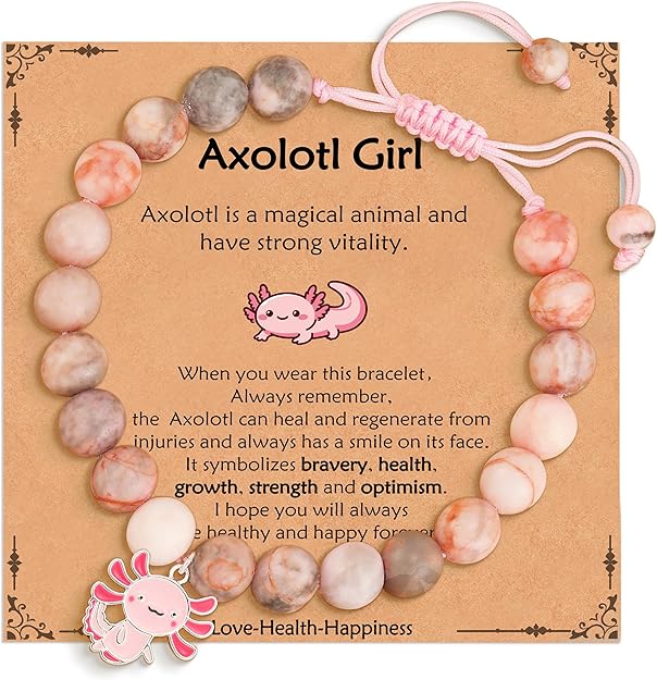 Axolotl/Horse Charm Bracelet Stuff Who Loved Horse/Axolotl Valentines Christmas Birthday Jewelry Gifts for Girls Kids Daughter
