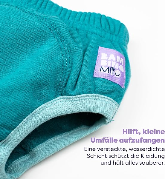 Bambino Mio 3er-Pack BEST Töpfchentraining-Hosen (4–5 Jahre) BLAU | EUROPÄISCHE MARKE | Wiederverwendbare Baumwollunterwäsche für Kleinkinder - 4