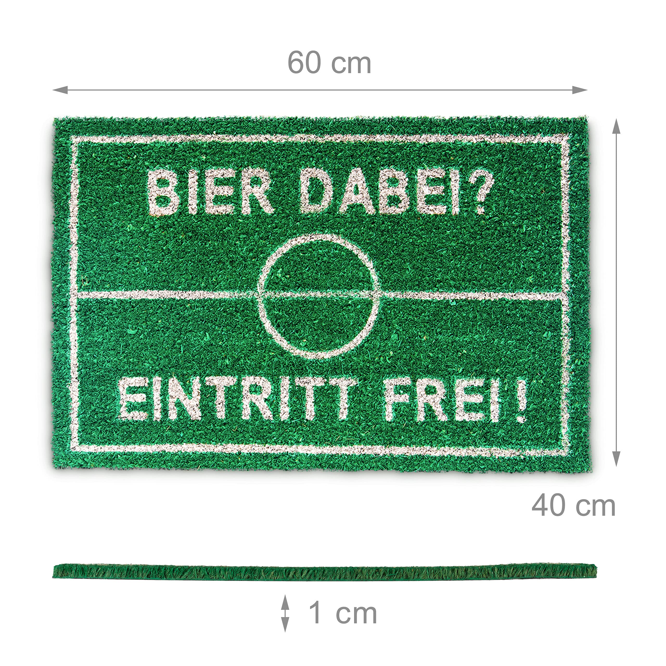 Relaxdays Campo da Calcio Zerbino Fibra Cocco 60 x 40 cm Verde