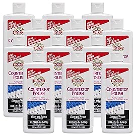 HOPE\'S Countertop Restoration Polish, Streak-Free Kitchen Counter Cleaner, No Buildup on Countertops, Quartz, Marble, Corian, Composite, and Granite Polish, 8 Fl Oz, Pack of 12