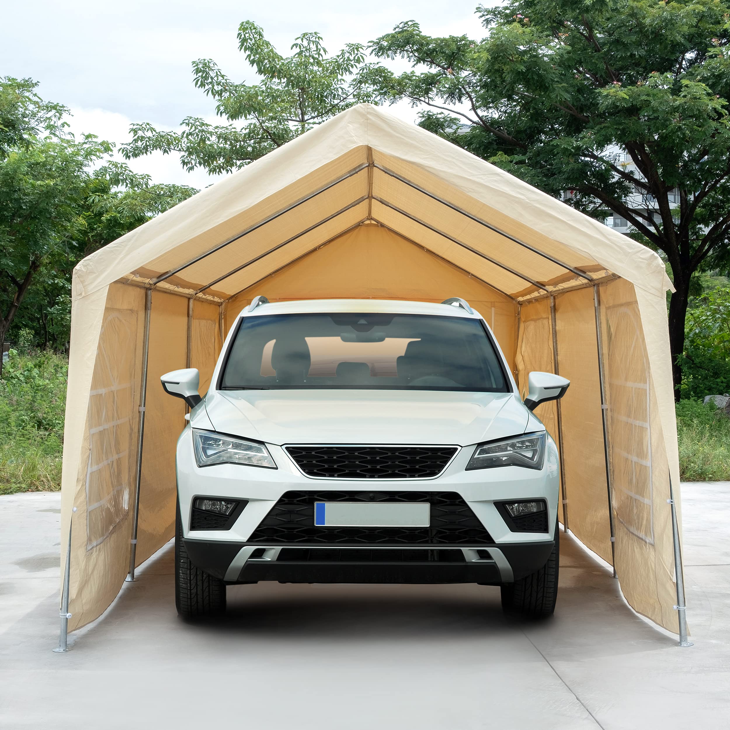CARMOR Portable Carport Carport Canopy 10' x 20' Heavy Duty