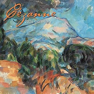 The Giftedの文房具2026スクエア壁掛けカレンダー、セザンヌ、16か月のアート&アンティークをテーマにしたハンギングカレンダー、180枚のリマインダーステッカー、月間プランナー、自宅、またはクリエイティブスペース用、12x12インチ