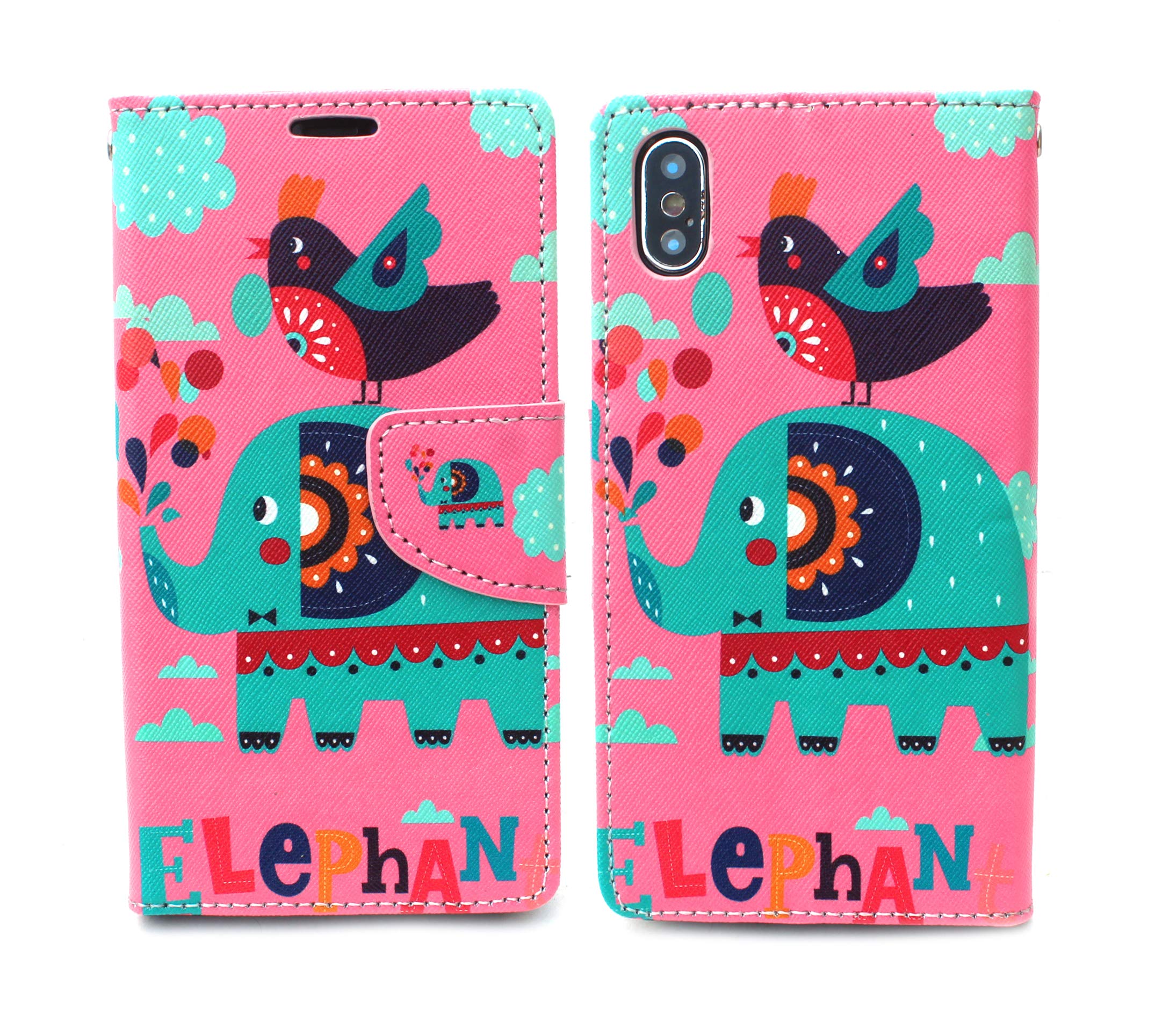 ARBUDA Fancy Printed Designer Leather Flip Wallet Back Cover Case for Apple iPhone Xs-5.8 inch - Elephant (B07HT5W3NJ) Amazon Price History, Amazon Price Tracker