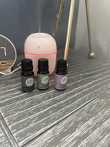 Miniatura 9 de Wild Essentials Difusorhumidificador de aceite esencial de niebla fría de 7.4 fl oz, aromaterapia, luz nocturna, portátil, alimentación USB, apagado
