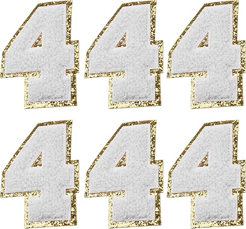 Miniatura 3 de Kare & Kind Parches bordados de felpilla para planchar con números, para coser o planchar para ropa, camisas, uniformes, vestidos, chaquetas,