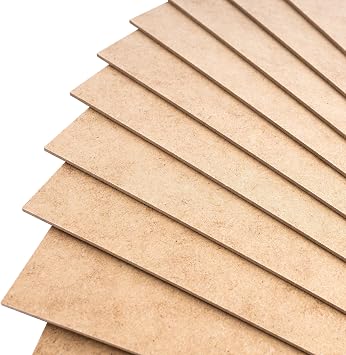 Creative Deco 10 x A3 MDF Panels 420 x 300 x 2 mm Thin Wooden Panels