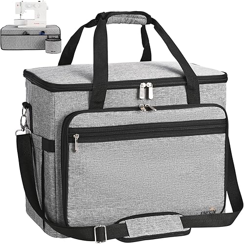 Bolsa y almohadilla para máquina de coser 2 en 1, funda plegable de lujo para máquina de coser para hermano, cantante, Bernina y la mayoría de las