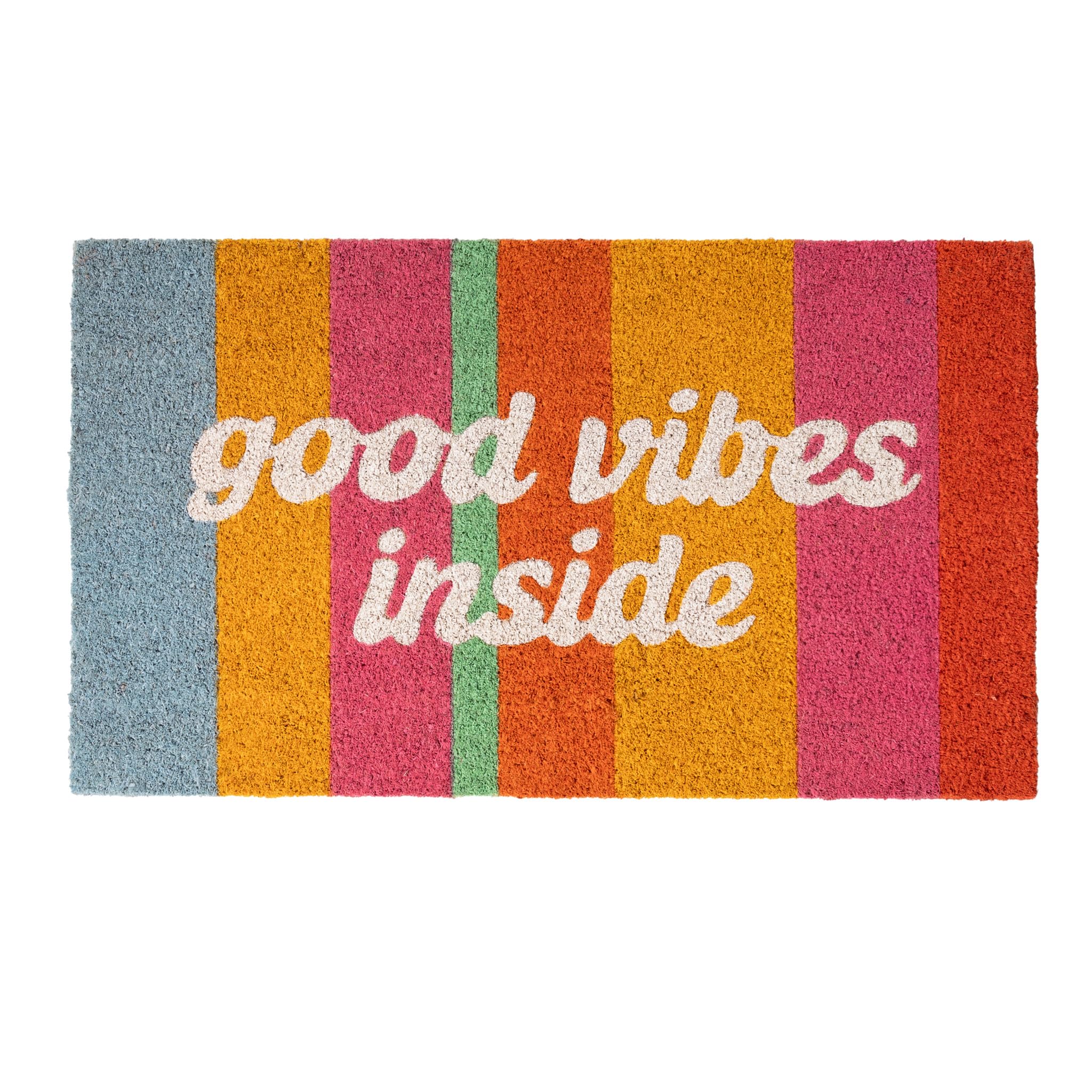 Zerbino Ingresso GOOD VIBES ONLY In Fibra Di Cocco 40x60 Cm | Base PVC Antiscivolo, Per Esterno E Interno - Foto 6