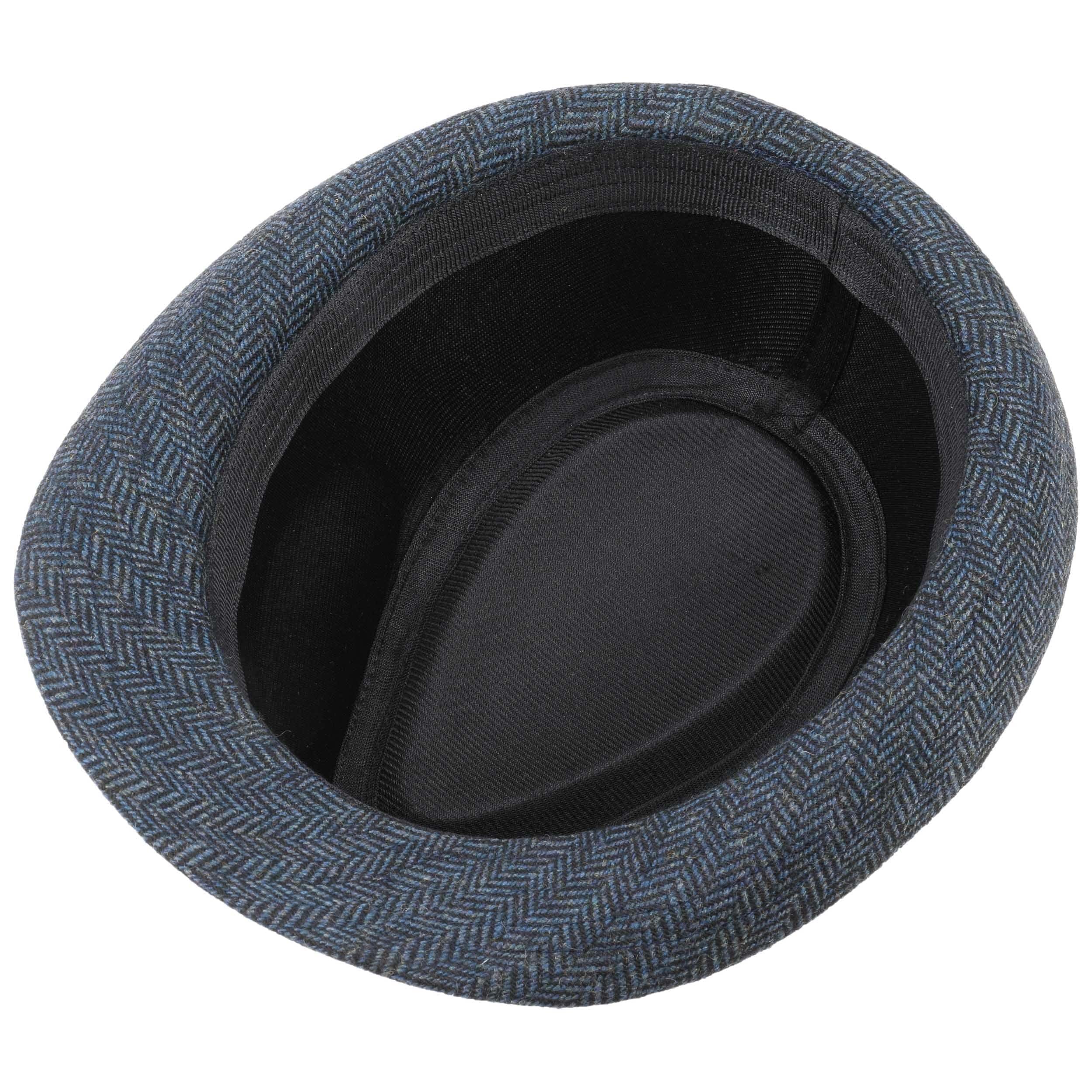 Lipodo Classic Trilby Hut Fischgratmuster Ripsband Damen und Herren Sommer Winter