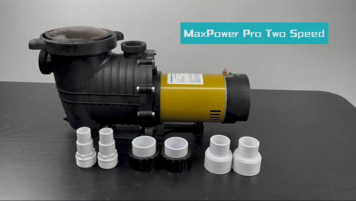 2.0HP Two-Speed Energy Efficient Pool Pump 230V - 6600GPH Self-Priming For Inground/Above Ground Pools With Adapters