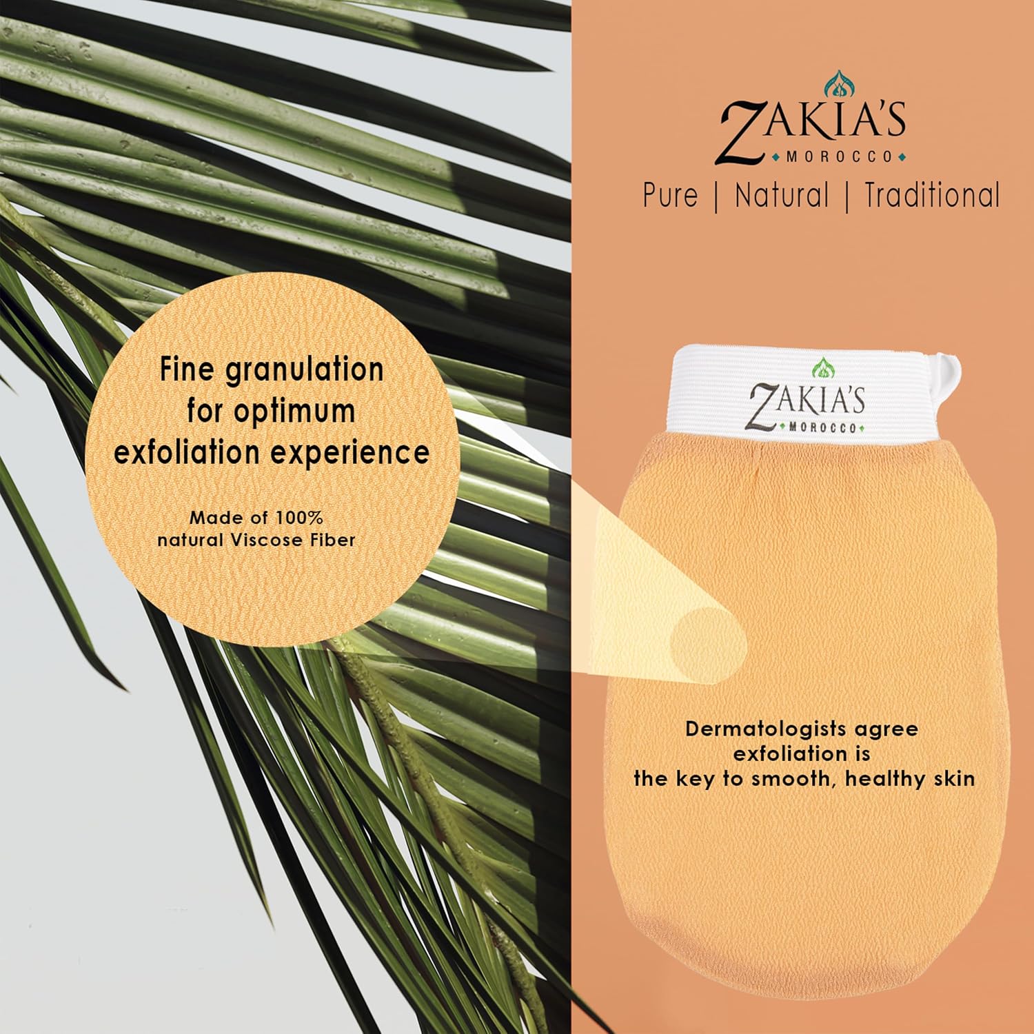Zakia's Korean Exfoliating Glove - Value Pack - Rough and Smooth - Remove dead skin, dirt and grime - great for self-tanning | Microdermabrasion Exfoliating Mitts, Removes Dead Skin, Dirt and Grime, Removes Keratosis Pilaris