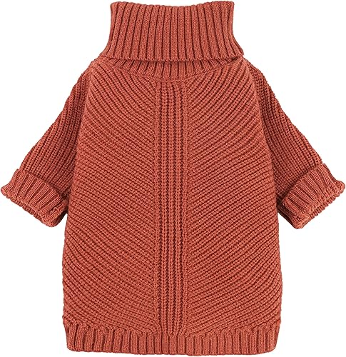 Miniatura 15 de Fitwarm Suéter de Cuello Alto para Perro de San Valentín, Ropa de Invierno para Perros Pequeños Hembra, Abrigo de Punto para Mascotas, Atuendo