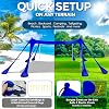 Beach Canopy Beach Tent Pop Up Shade 10x10ft Sun Shelter UPF50+ with 8 Sandbags-2 Sand Shovel-4 Aluminum Poles-Ground Pegs-Portable Carrying Bag for Outdoor Family Camping Fishing Yard Picnic