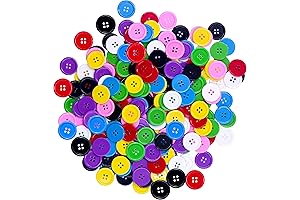 240 PCS of 1-Inch Multicolored Resin Craft Buttons for Versatile Sewing Projects