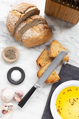 Vista 5 de Ginsu Chikara Series - Juego de cuchillos japoneses forjados de 19 piezas, color negro, juego de cubiertos de primera calidad con cuchillos