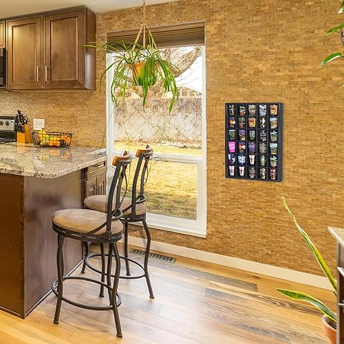 Miniatura 7 de Black Shot Glass Display Case 30 Slots Minifigures Thimble Collection Display Rack 12.25" H X x 16.6" W - No Door (for All Short Shot Glasses)