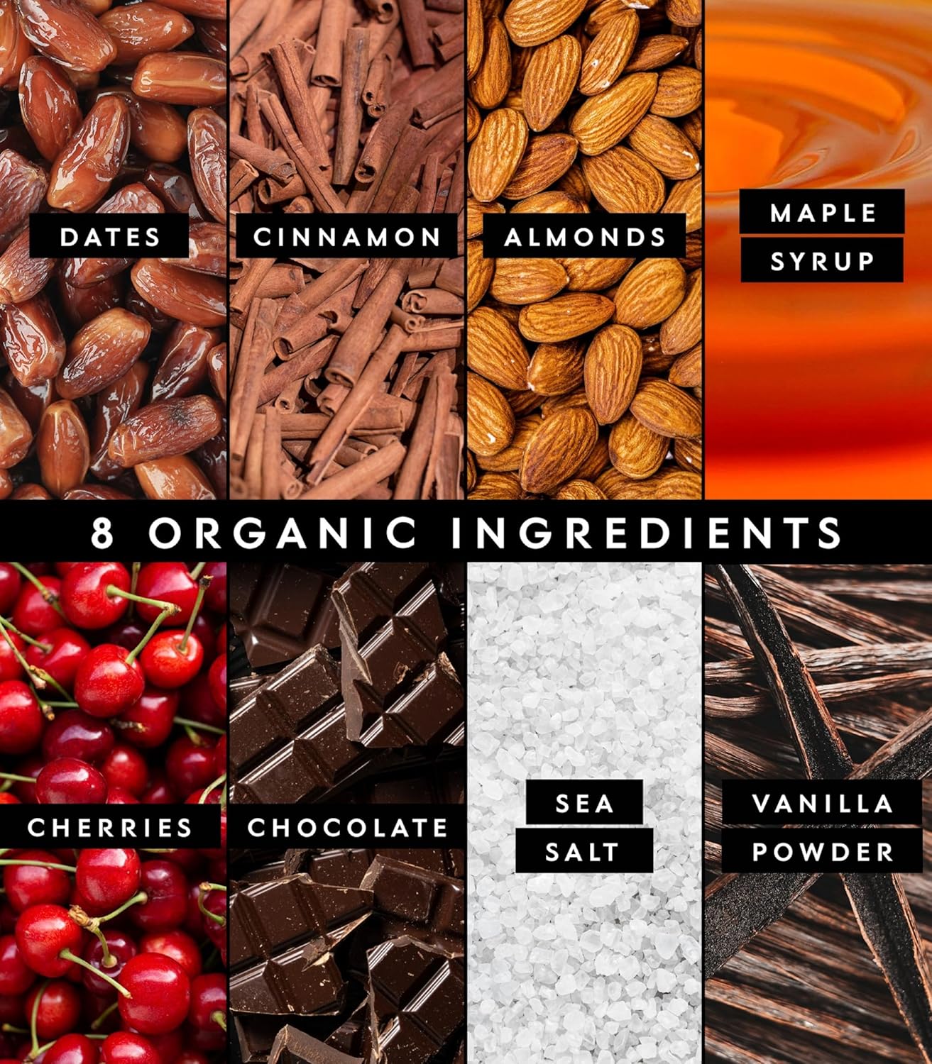 Truvani Plant Based Snack Bars | Cherry Chocolate Chip 12 Pack | 5g Protein | USDA Organic and Vegan | The Only Bar | Dairy, Soy, and Gluten Free | Individually Wrapped