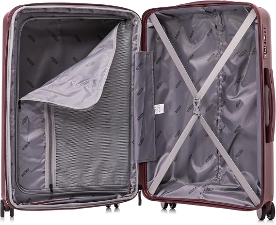 DUKAP AIRLEY 28-Inch Large Expandable Hardshell Luggage with TSA Lock Wine