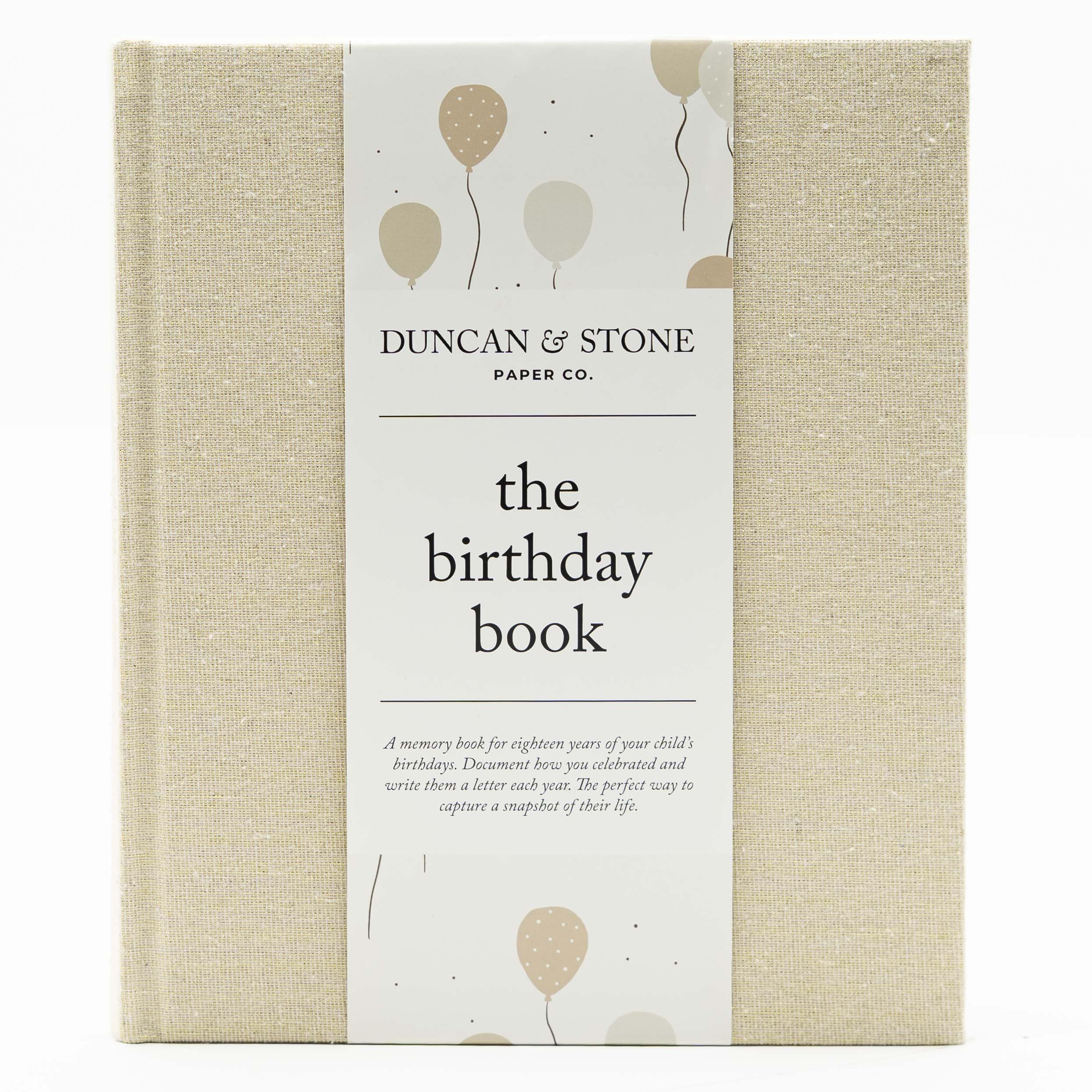 Birthday Memory Book- Elegant Birthday Journal - Baby Journal to Record Milestones, Photos, Letters & More - Baby Memory Gift for Parents(80 Pages)