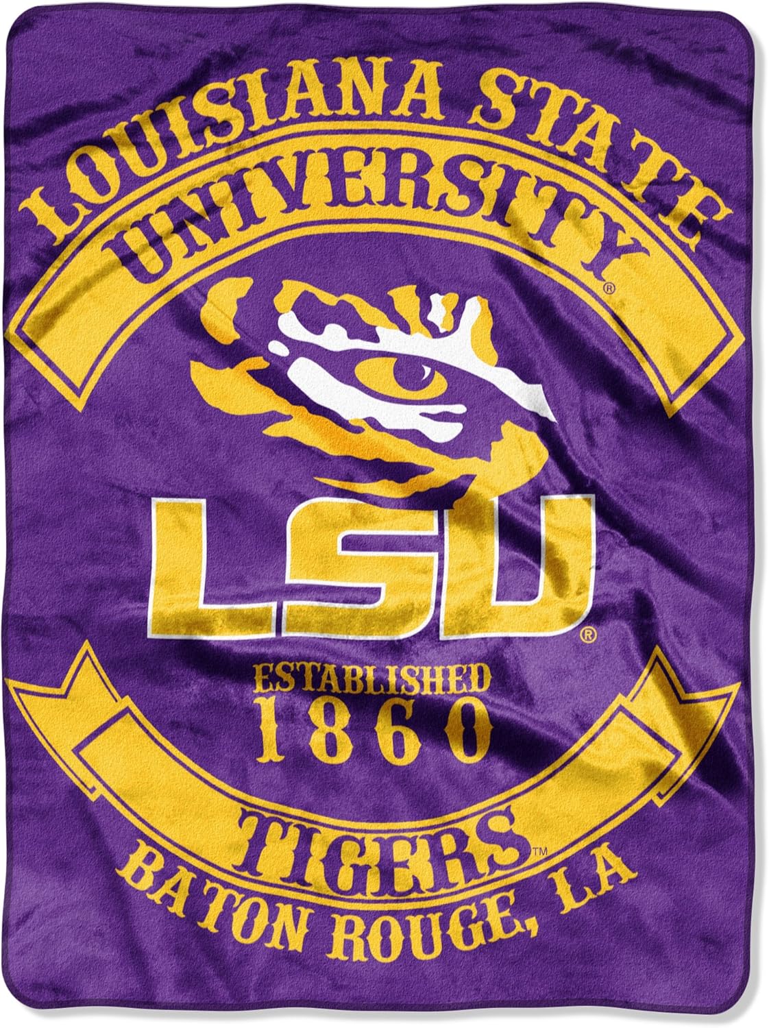 Officially Licensed NCAA "Rebel" Plush Raschel Throw Blanket, 60" x 80", Multi Color