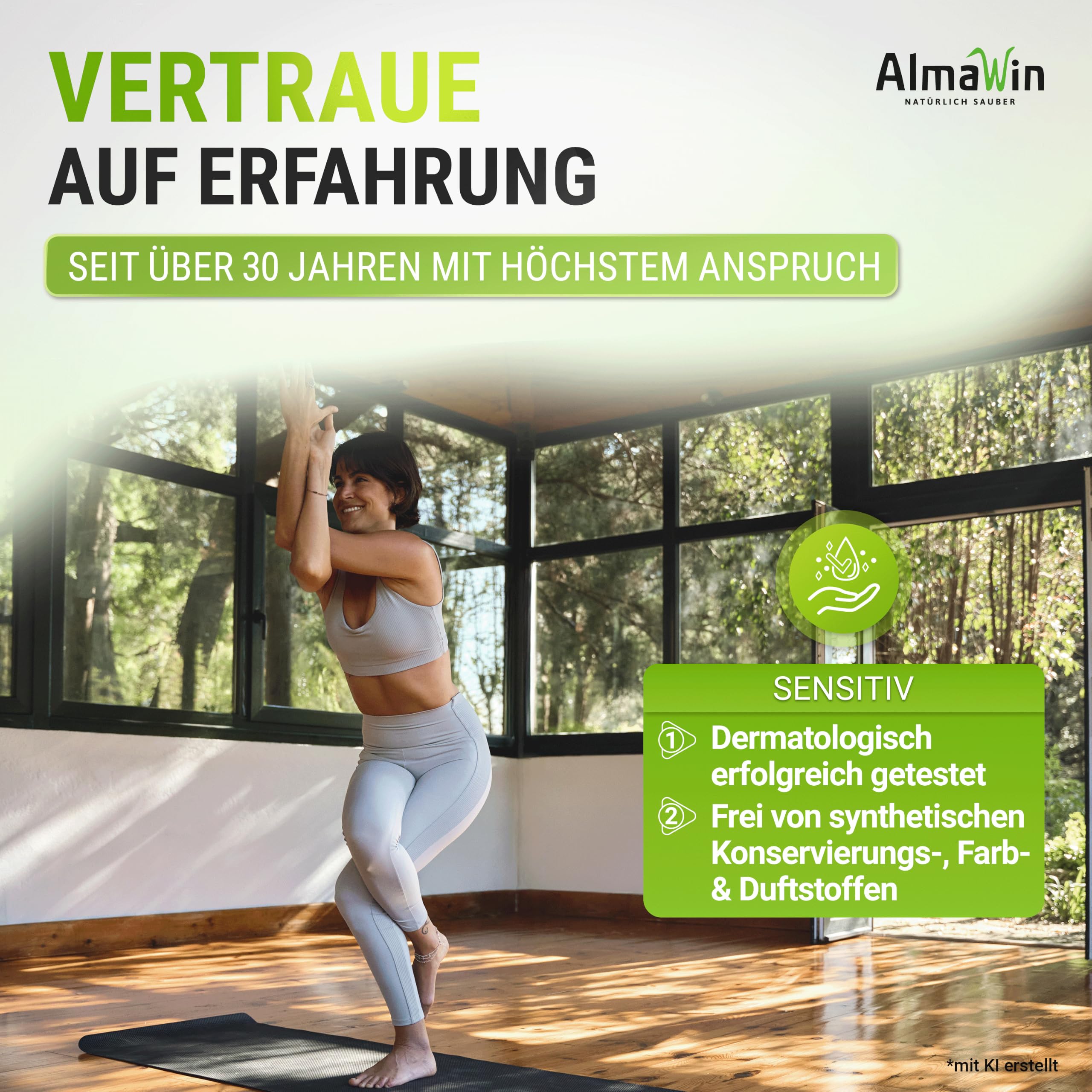AlmaWin® Sportwaschmittel für Funktionskleidung [6x 750ml] entfernt effektiv Schweißgeruch - Membranfunktion-schützendes Funktionswaschmittel - Outdoor Waschmittel - Reisewaschmittel [20-40°C]