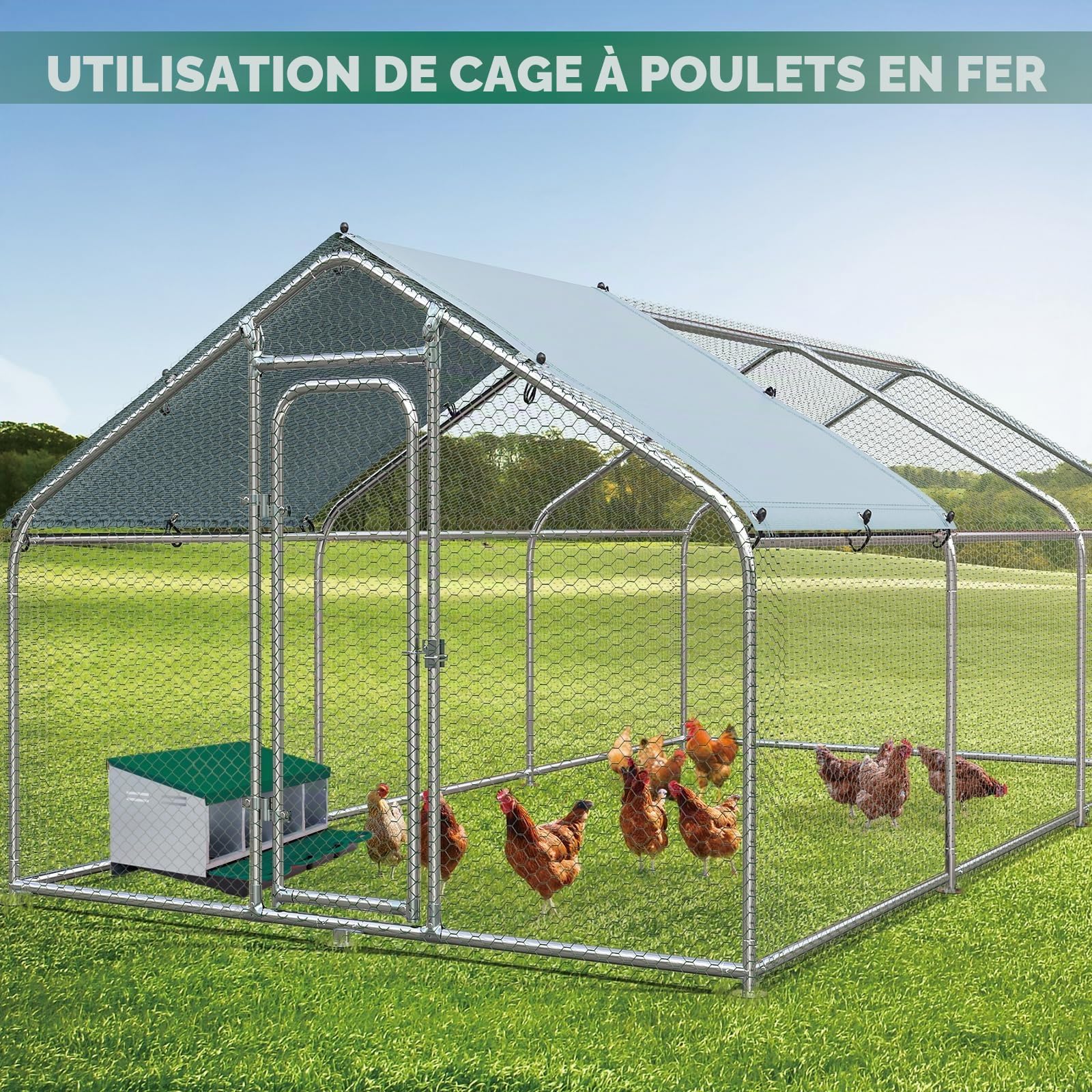 Nichoirs à œufs pour poules, 4 compartiments, nid de poule à déplacer avec trous d'aération et bac récupérateur, crée un espace de collecte sécurisé pour les œufs pondus, nichoirs à fixer au mur