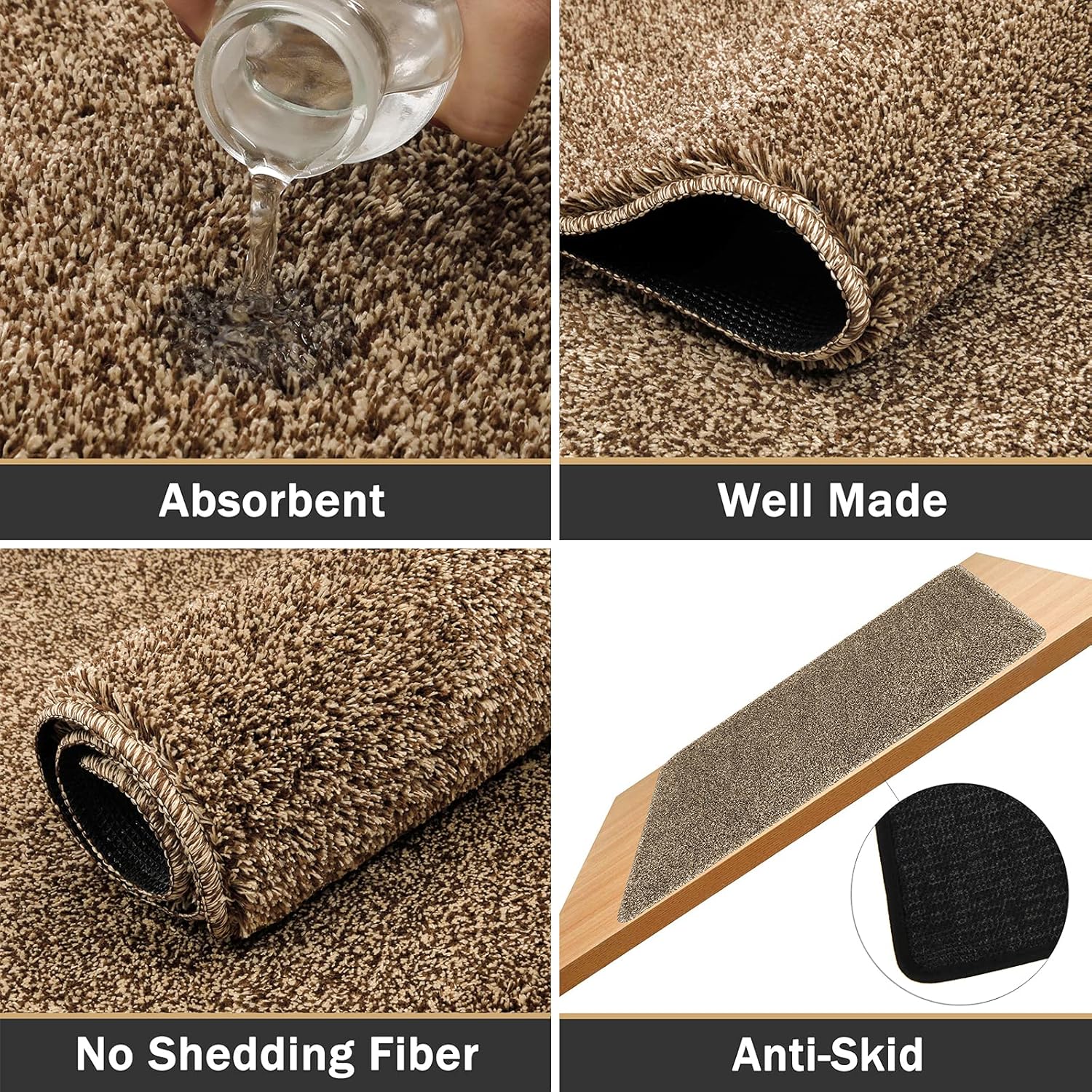 Pauwer Doormat Non Slip Indoor Barrier Mats Rubber Backing Super Absorbent Entrance Rug Durable Inside Dirt Trapper Mats(80X120cm - Image 4
