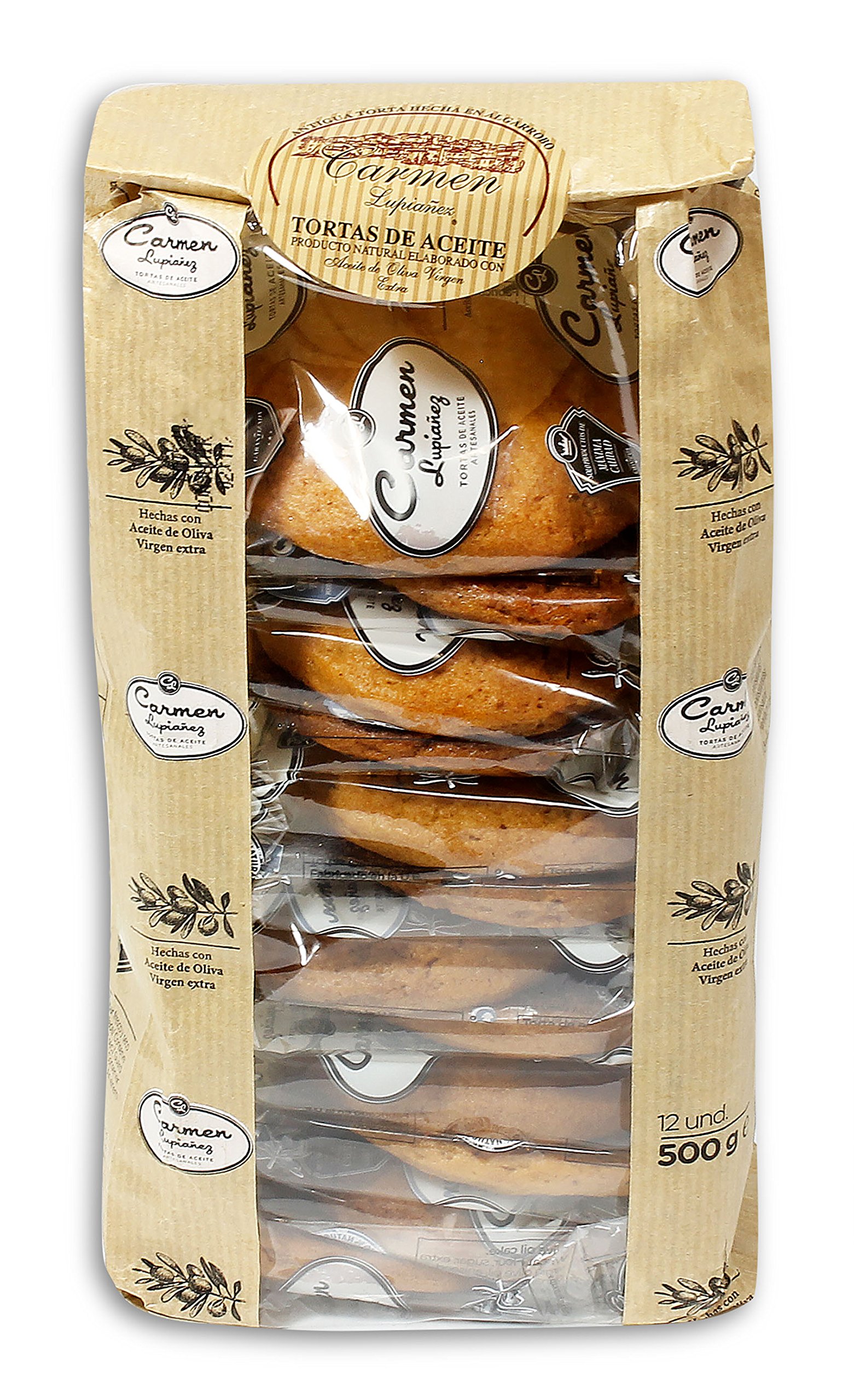 Torta De Aceite Carmen Lupiañez 500 G - Paquete 12 Uds