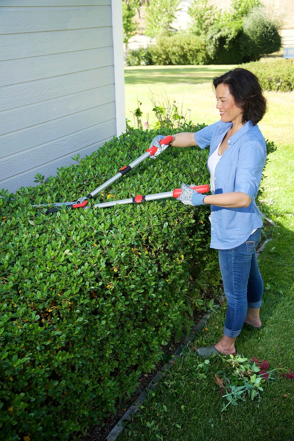 Corona HS 4344 DualLINK Extendable Hedge Shear, Red, 29 Inch Handle