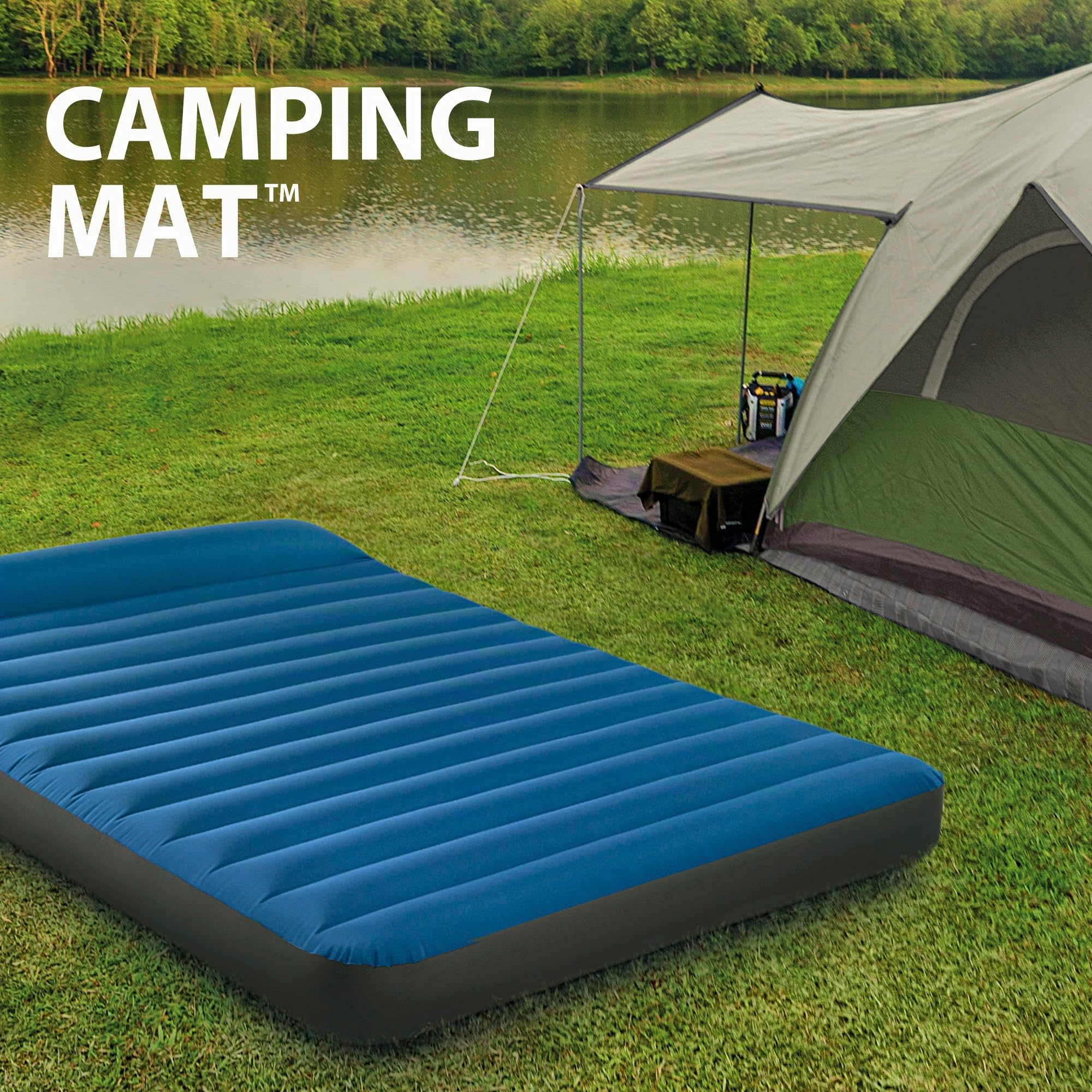 Intex Colchón Hinchable Doble 137x191 cm Fiber-Tech TPU Cama Inflable