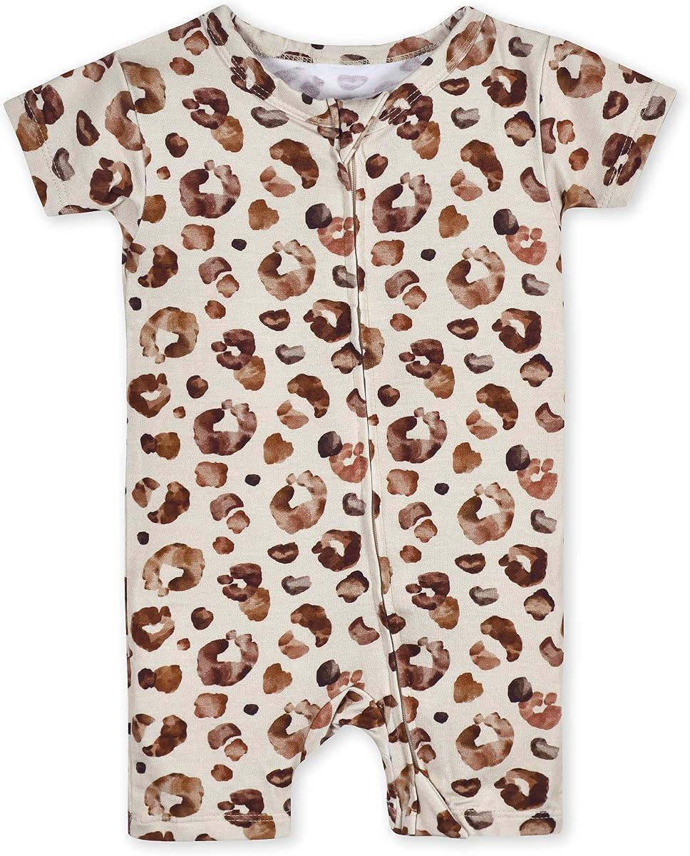 Gerber Unisex Baby Buttery Soft Short Sleeve Romper with Viscose Made from Eucalyptus