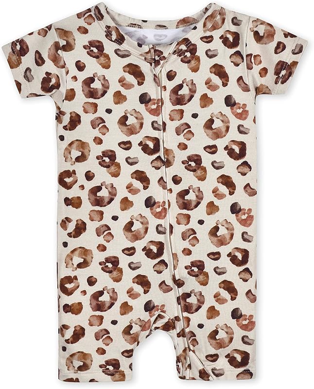 Gerber Unisex Baby Buttery Soft Short Sleeve Romper with Viscose Made from Eucalyptus
