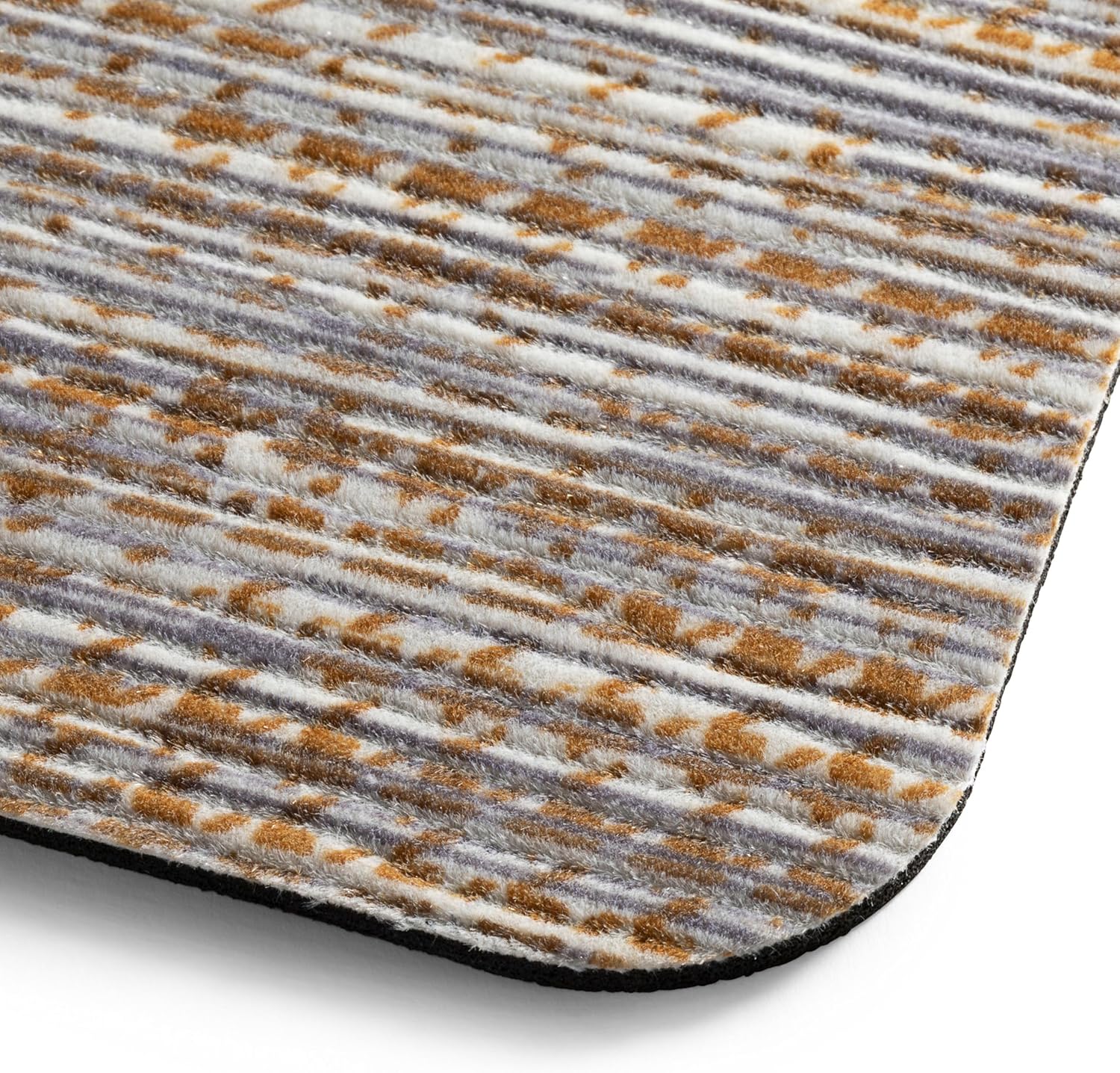 Smooth Step Grey and Gold Houndstooth Utility Mat