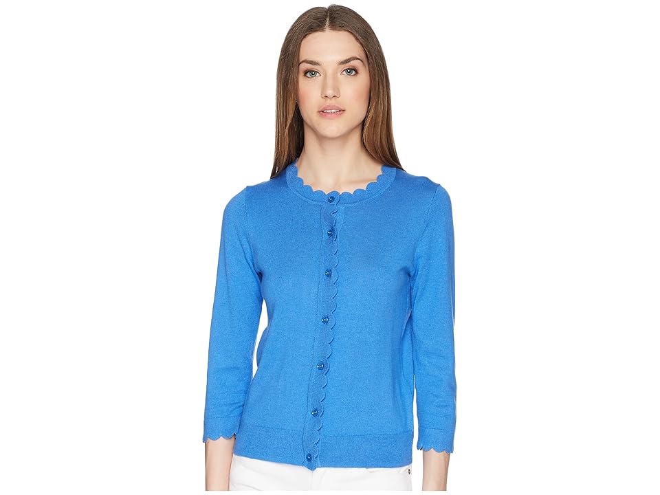 

Kate Spade New York Rambling Roses Scallop Cardigan (Wild Cornflower) Women's Sweater