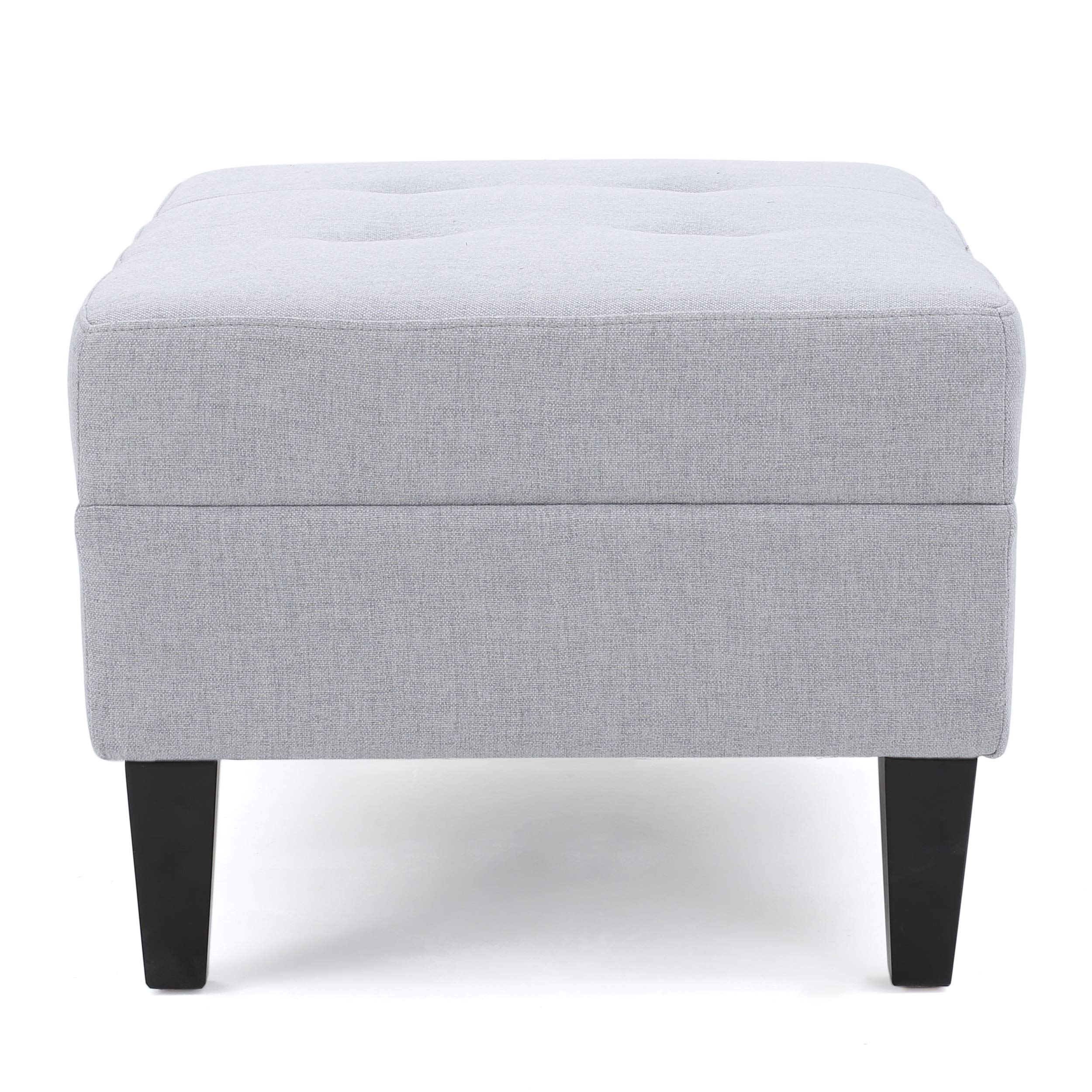 Christopher Knight Home Zahra Ottoman, Light Grey